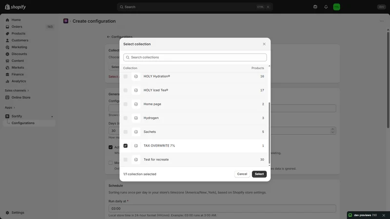 Sortify: Collection Sorting
