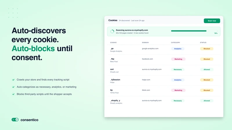 Consentico: GDPR Cookie Banner