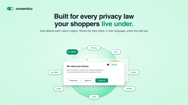 Consentico: GDPR Cookie Banner