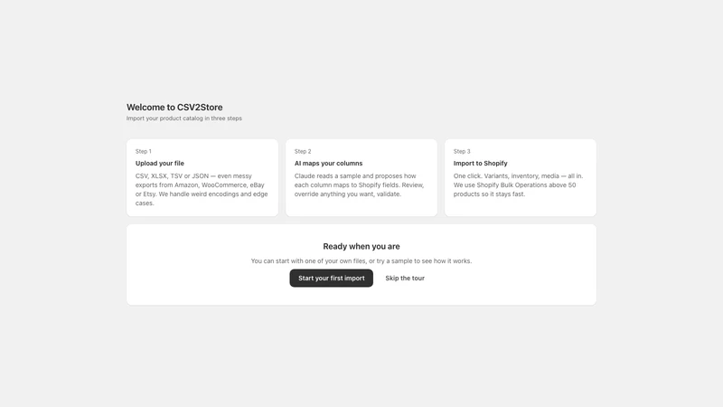 CSV2Store