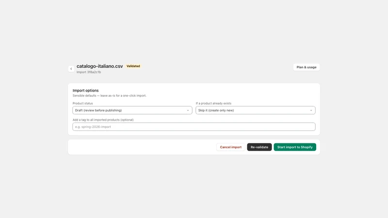 CSV2Store