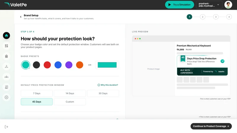 ValetPe Price Drop Protection