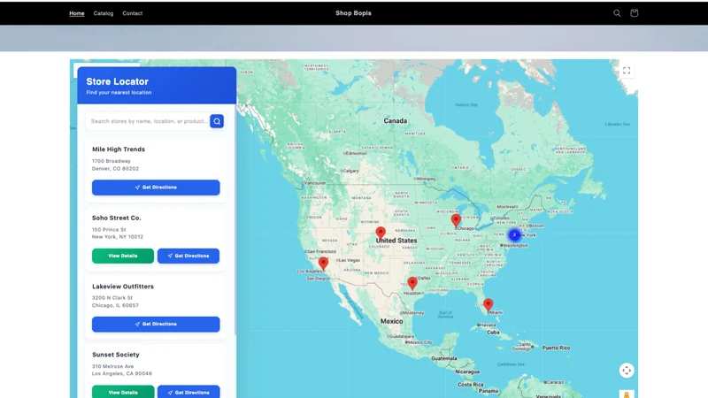 SHOPBOPIS: Store Locator & Map