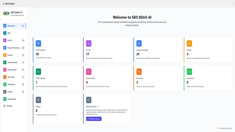 SEO Stitch: AI Product Manager