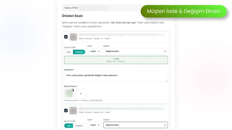 Kolayİade ‑ İade & Değişim TR