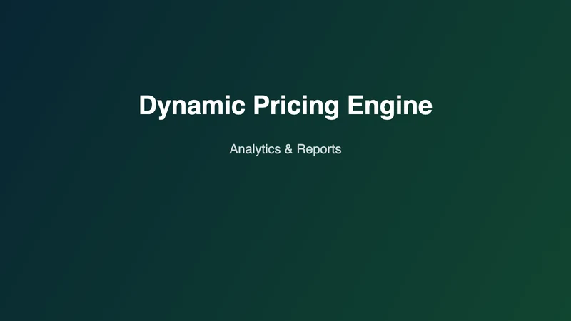Medusa Dynamic Pricing Engine