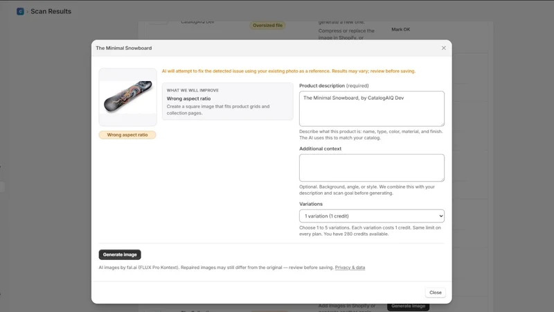 CatalogAIQ | AI Scan and Fix