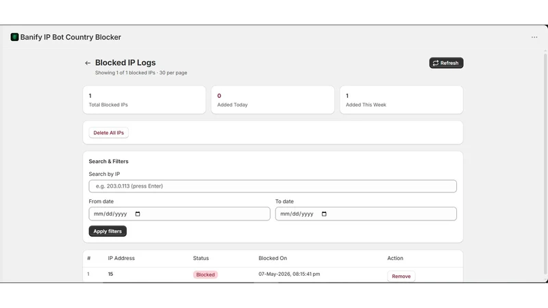 Banify IP Bot Country Blocker