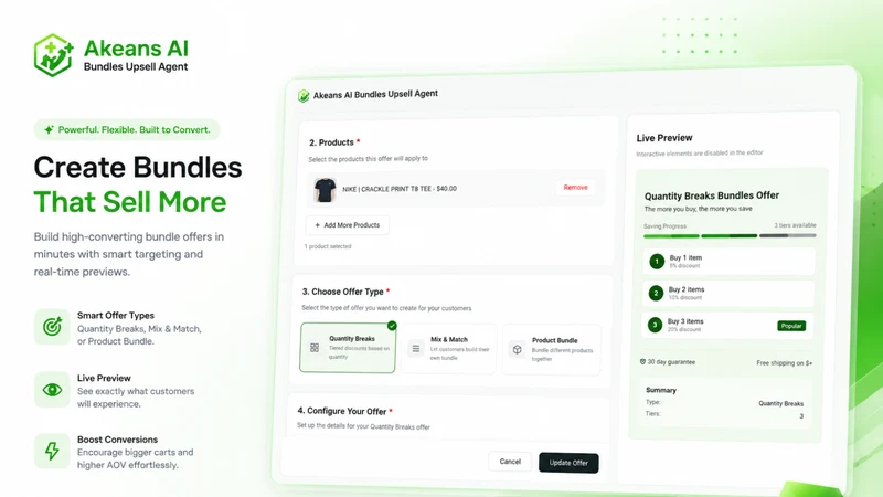 Akeans AI Bundles Upsell Agent