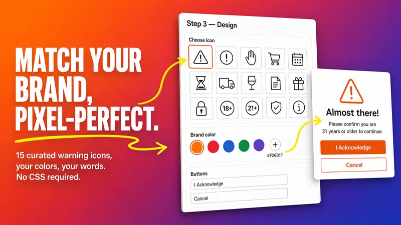 WARN: Product Warning & Popup