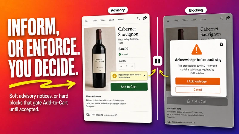 WARN: Product Warning & Popup