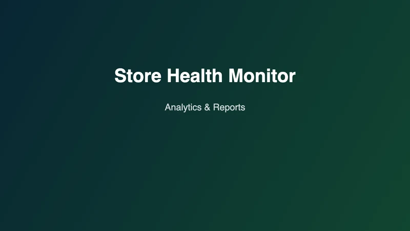 Medusa Store Health Monitor