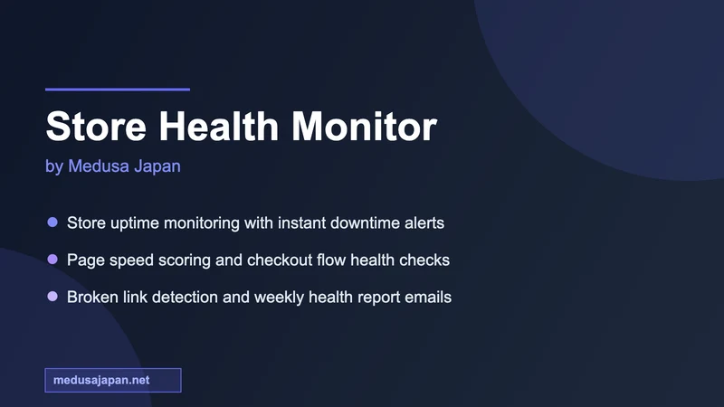 Medusa Store Health Monitor