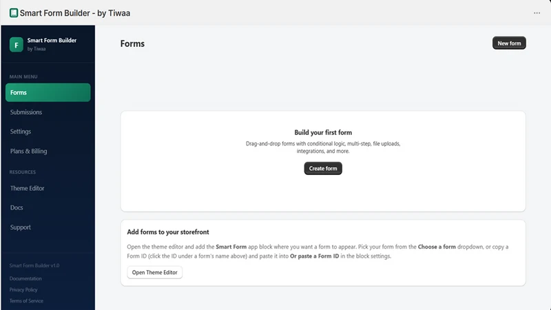 Smart Form Builder ‑ by Tiwaa