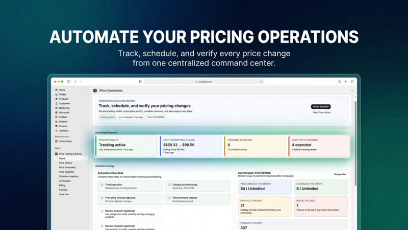 Price History & Schedule