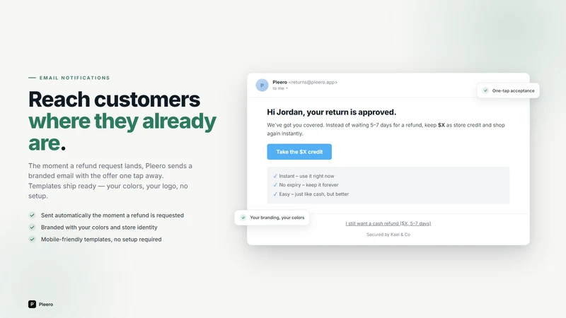 Pleero: Refund to Store Credit