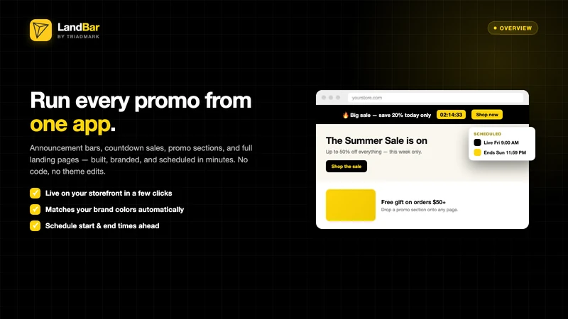 TM LandBar ‑ Pages & Banners