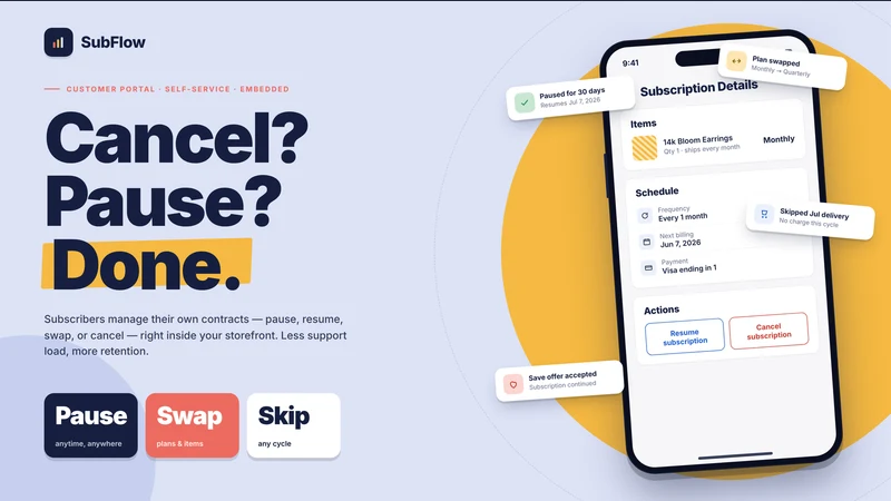 SubFlow ‑ Subscriptions & Save