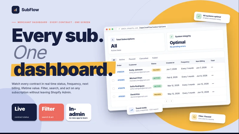 SubFlow ‑ Subscriptions & Save