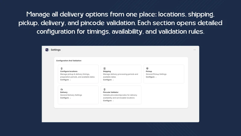 Store Pickup & Delivery ‑ PTI