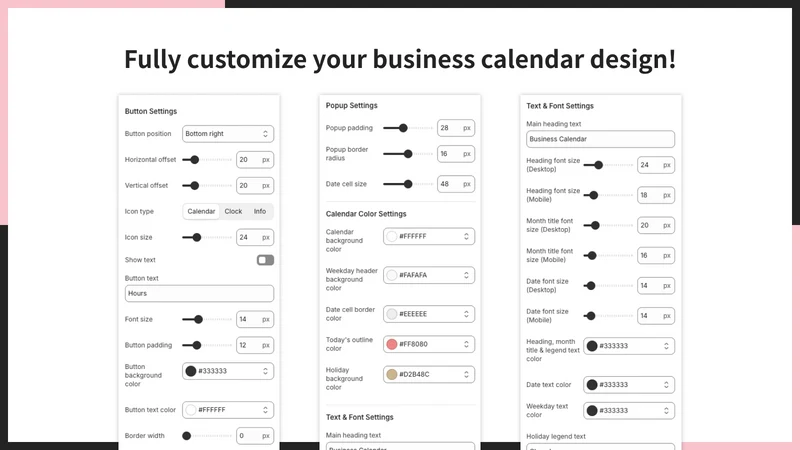 UR: Sticky Business Calendar