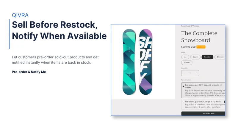 Qivra: Back In Stock Notify Me