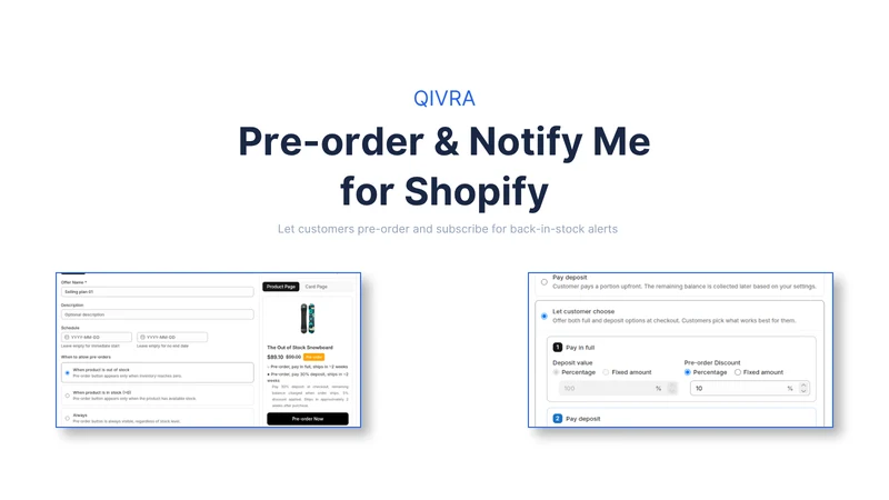 Qivra: Back In Stock Notify Me