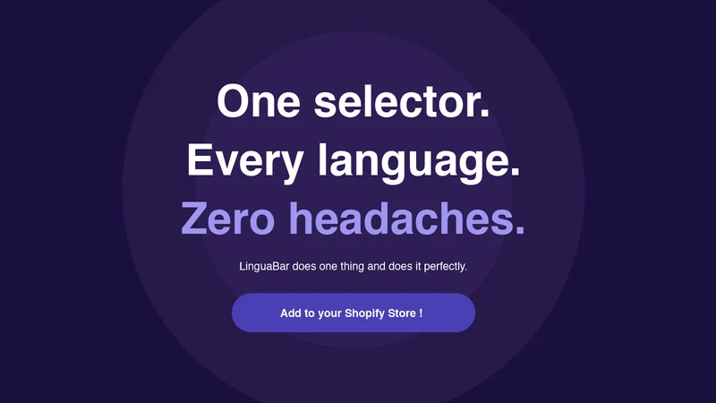 LinguaBar: Language Switcher