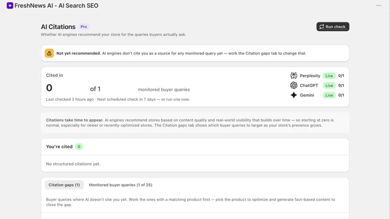 FreshNews AI ‑ AI Search SEO