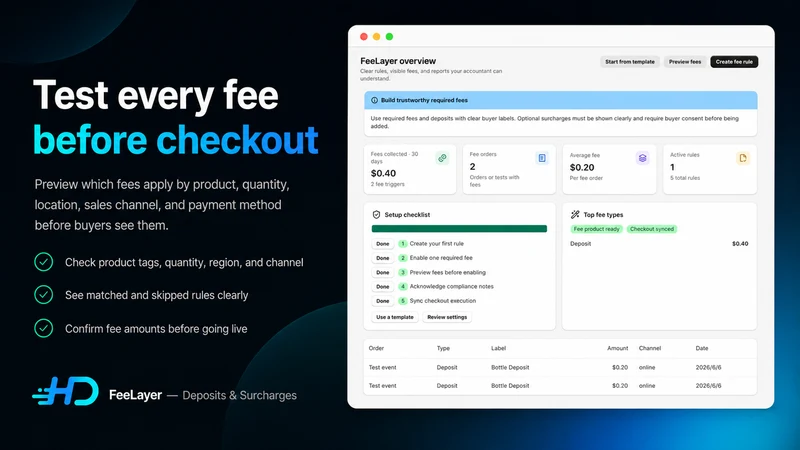 FeeLayer:Deposits & Surcharges