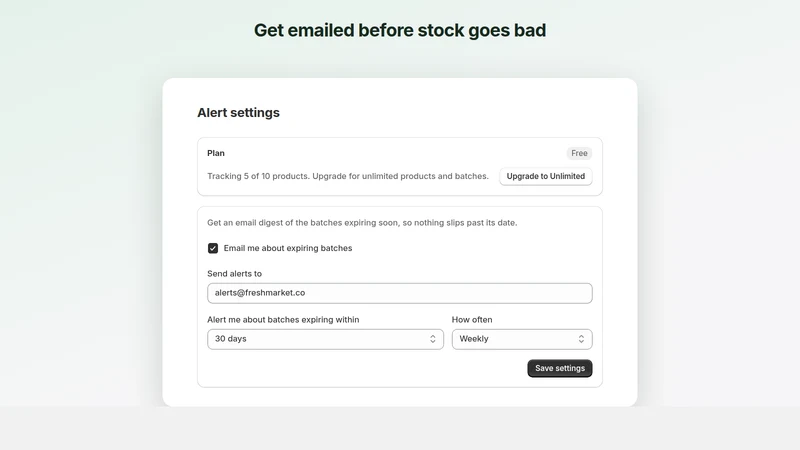 BatchTrack: Batch Expiry Dates