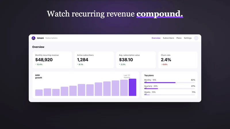 Amoni Subscriptions