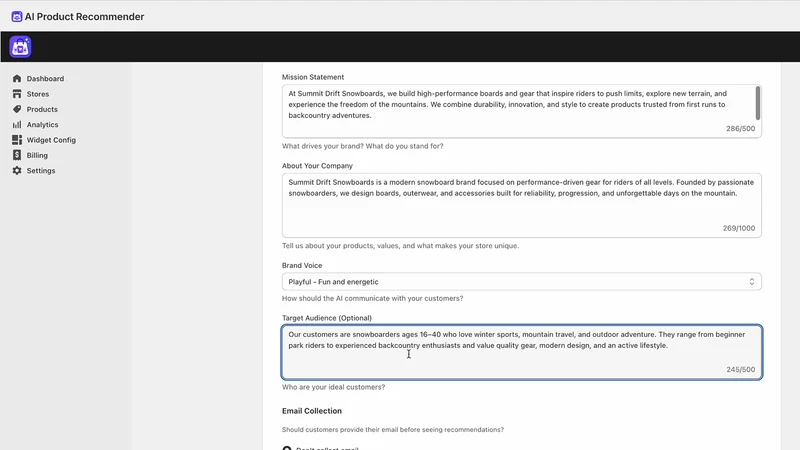 AI Product Recommender