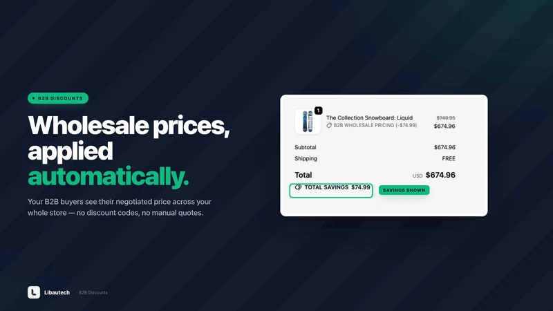 Libautech ‑ B2B Login Discount