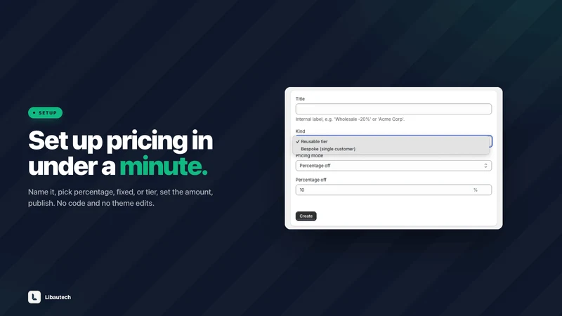 Libautech ‑ B2B Login Discount