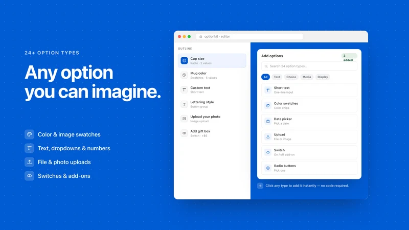 Instant Product Options
