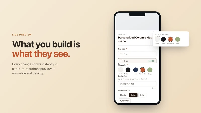 Instant Product Options