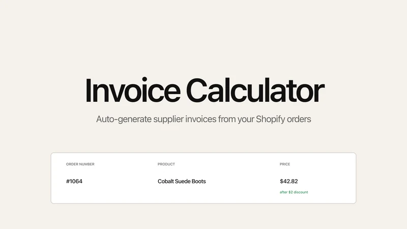 Invoice Calculator