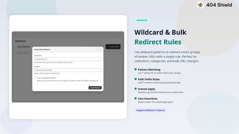 404 Shield: Redirect Manager