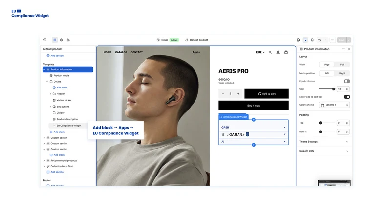 GARAN: EU Compliance Widget