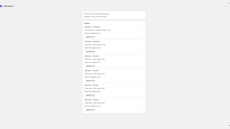 BulkSheet: Bulk Product Editor