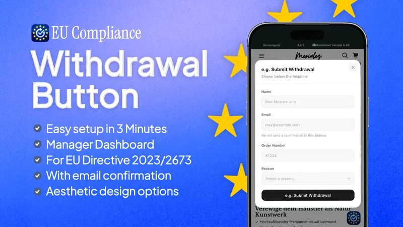 EU Withdrawal Form & Button