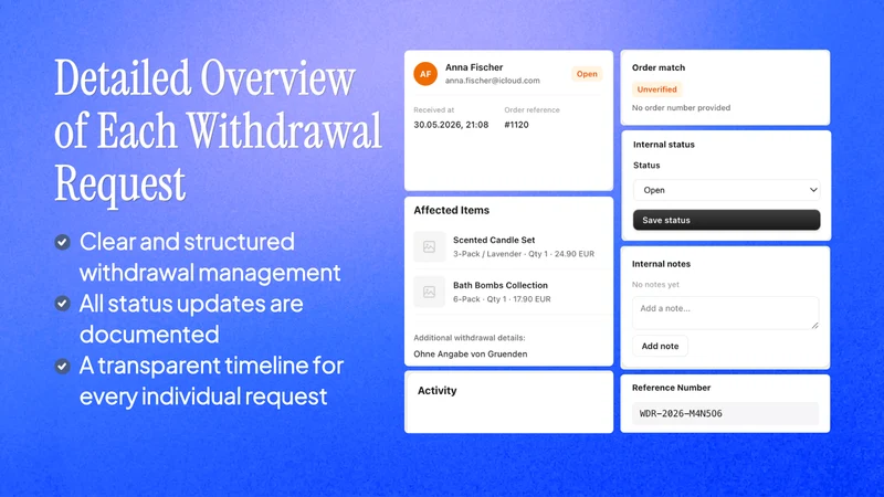 EU Withdrawal Form & Button