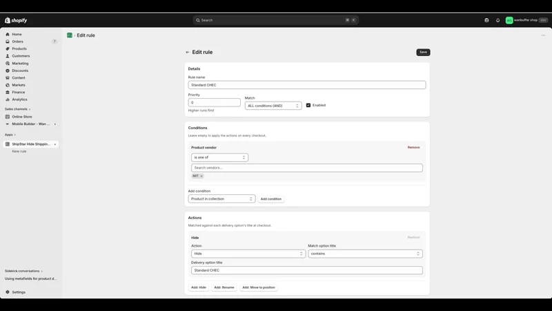 ShipStar: Hide Shipping Rates