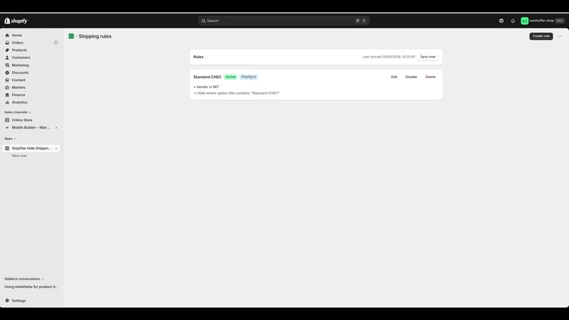 ShipStar: Hide Shipping Rates