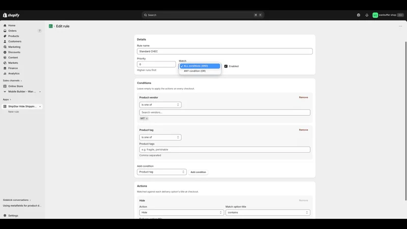 ShipStar: Hide Shipping Rates