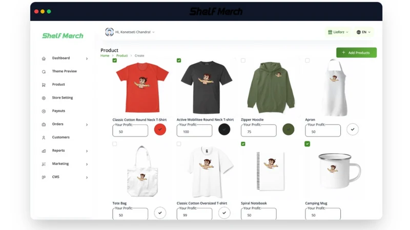 Shelf Merch: Print On Demand