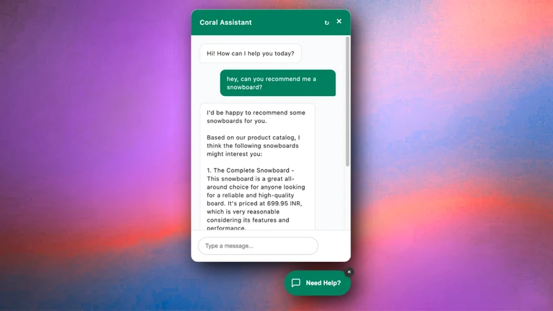Coral: Recommendations & Chat