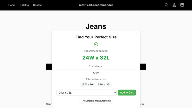 MatrixFit Recommender