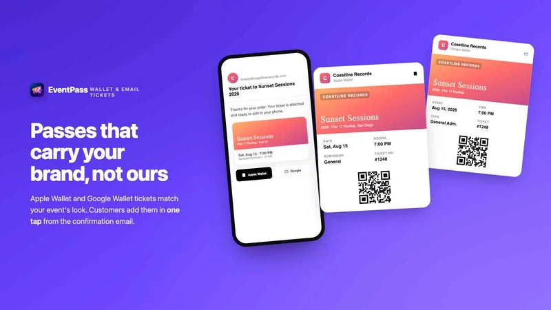 Event Pass Tickets & QR Events